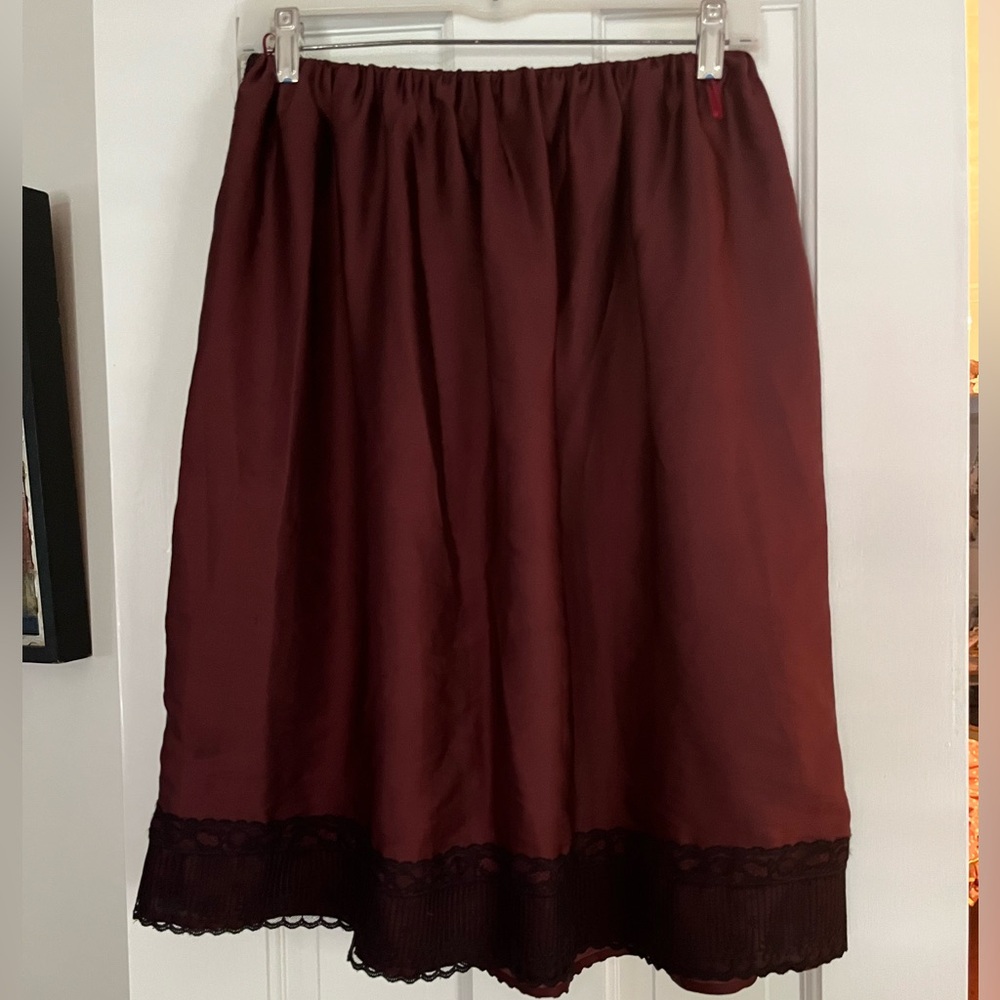 Lanvin Elegant Burgundy Skirt - NWOT